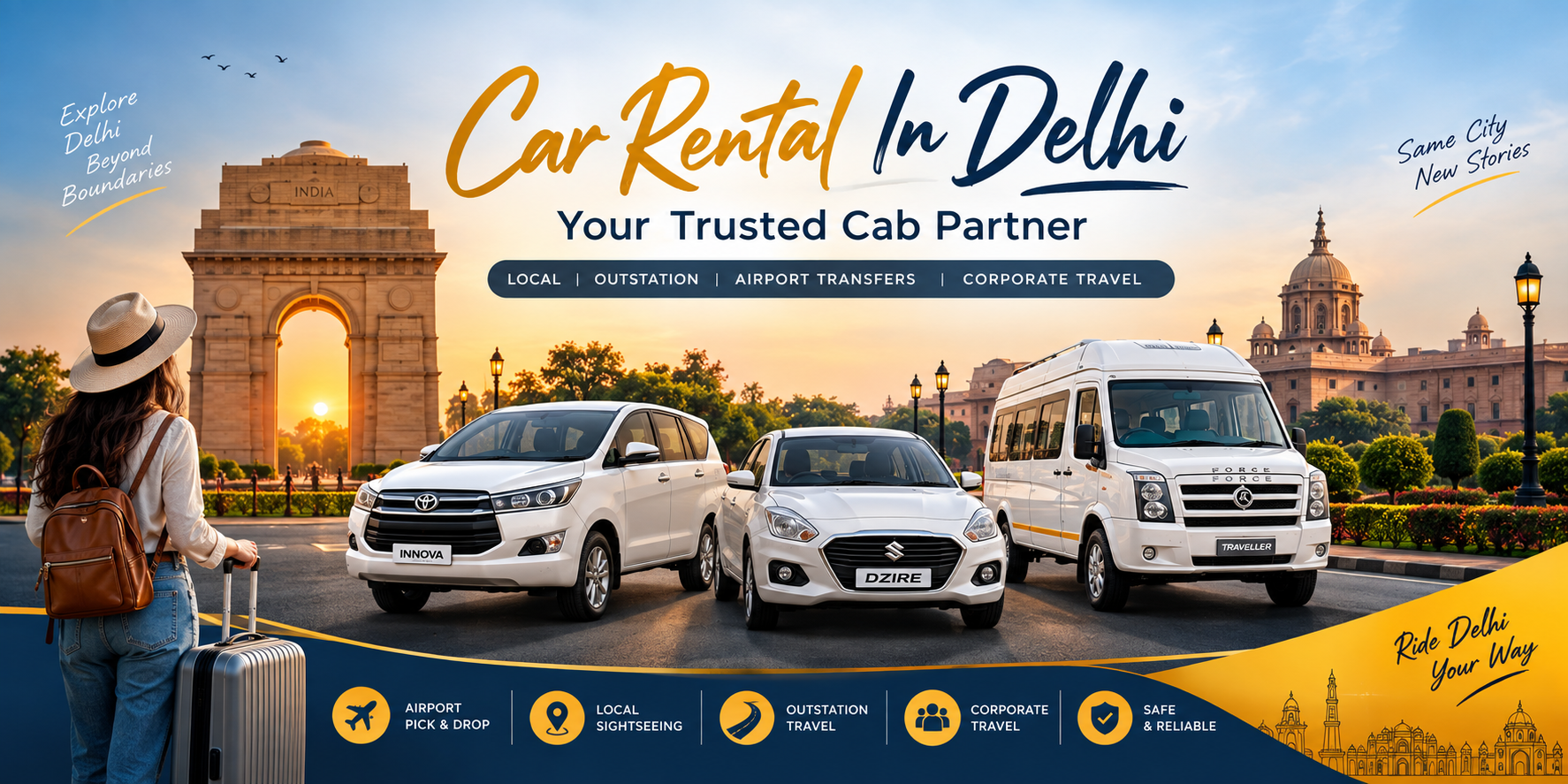 Read more about the article Looking For A Cab Service Near Me? Find Reliable Car Rental In Delhi With Khemji Travels